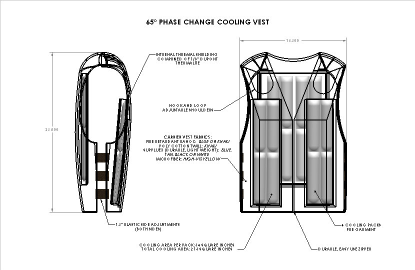 Polar Vest Digital Drawing 1 Personal Body Cooling
